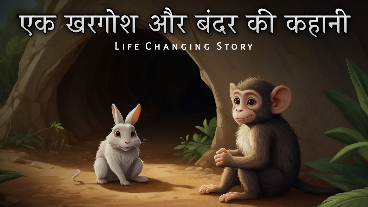 खरगोश और बंदर की प्रेरक कहानी 🐇🦧