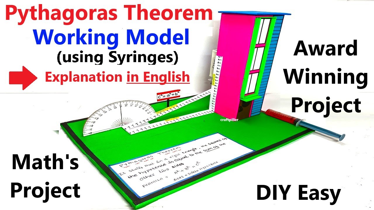 Simple Pythagoras Theorem Model Using Syringes 🧪 | Easy Math Project