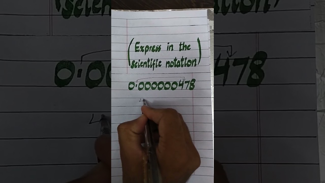 Convert 0.000000478 to Scientific Notation
