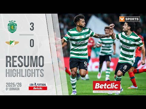 Resumo: Sporting 3-0 Moreirense (Liga 25/26 #6)