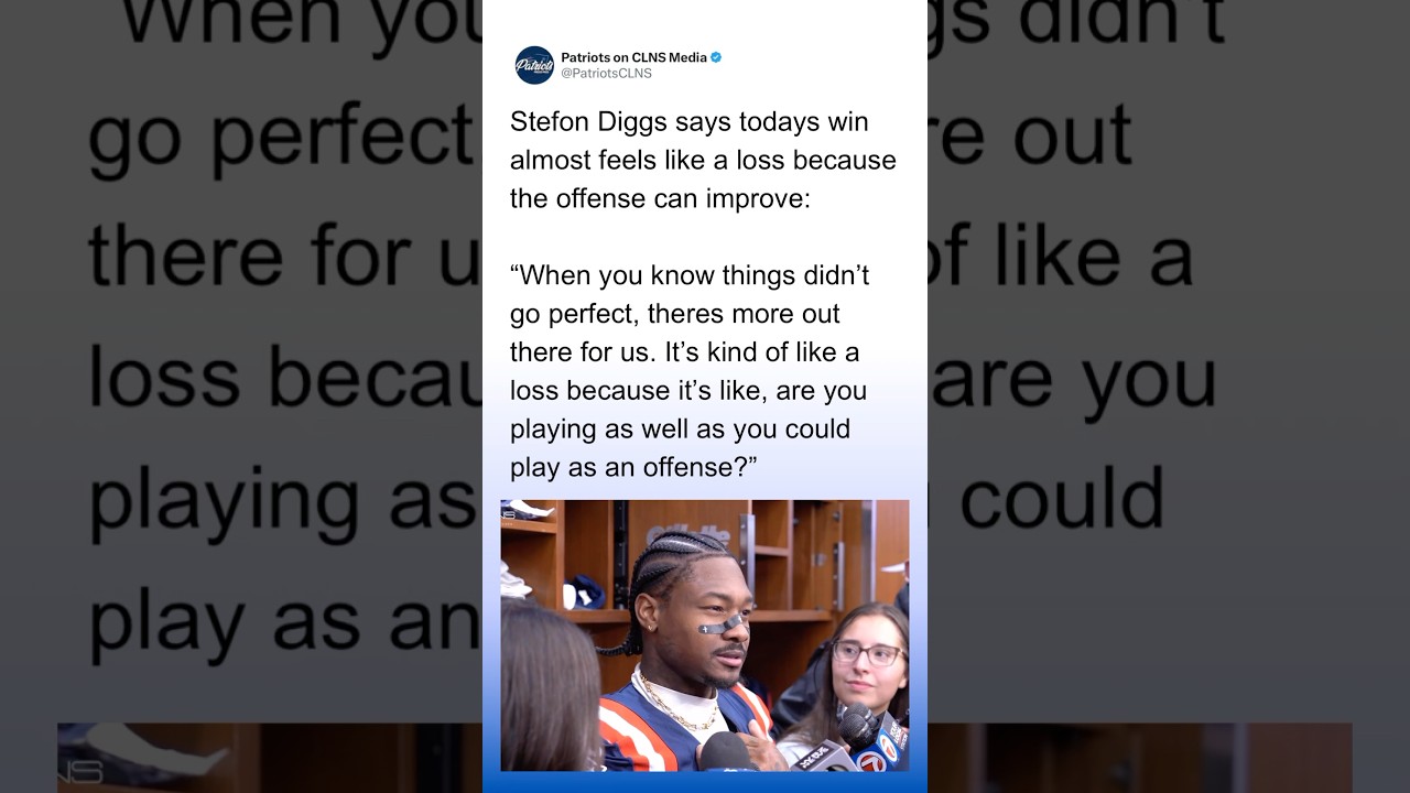 Stefon Diggs Believes the Offense Can Still Improve After Narrow Win π