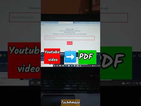 Convert Youtube Video into PDF || Youtube video को PDF में करना सिखिये  #shorts
