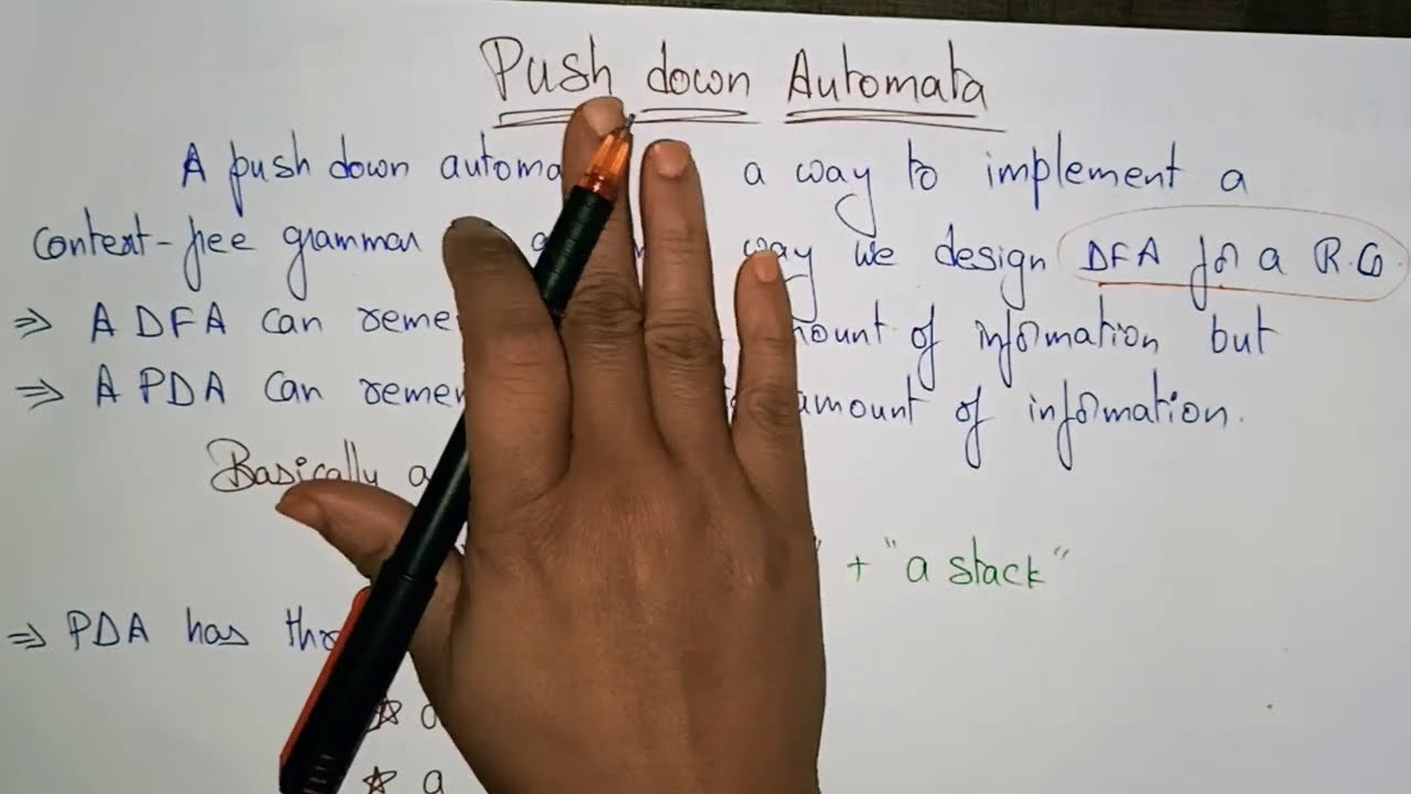 Understanding Pushdown Automata (PDA) | Part 1 of 2 | Theory of Computation Lecture by Bhanu Priya 📚
