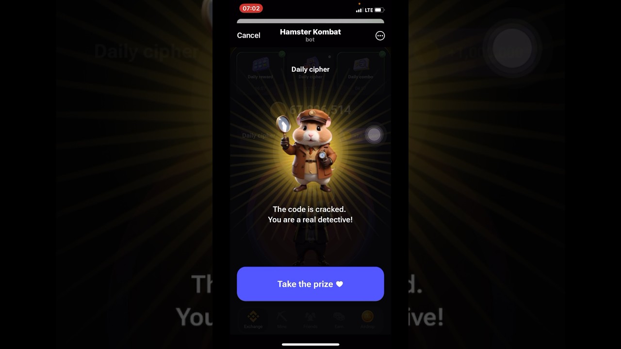 🚀 How to Claim 1 Million Free Tokens in Hamster Kombat Daily Cipher!