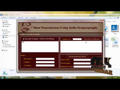 Final Year Projects 2015 | DATA TRANSMISSION USING AUDIO STEGANOGRAPHY