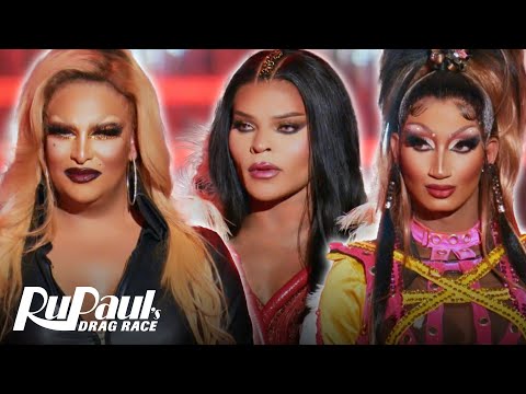Angeria, Roxxxy Andrews & Vanjieâs Lip Sync For The Crown đ | RuPaulâs Drag Race All Stars 9