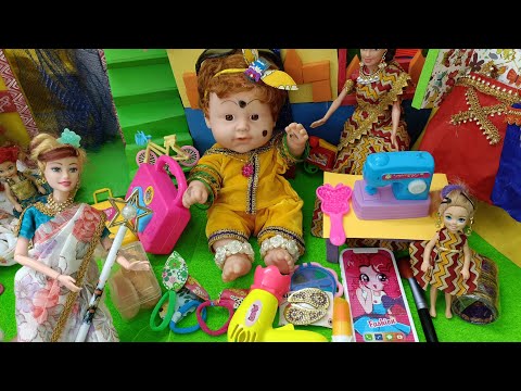 மகிழ்ச்சியான நேரம் பகுதி 693new baby doll bathing| mini green food kalai Kavitha vinitha malar play