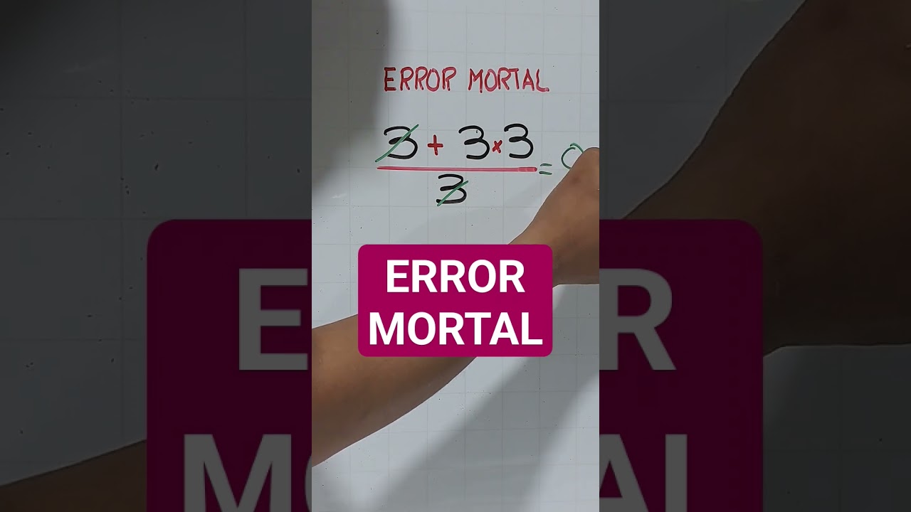 Solving the Mortal Error in Math! 🔢 | Quick Math Fix