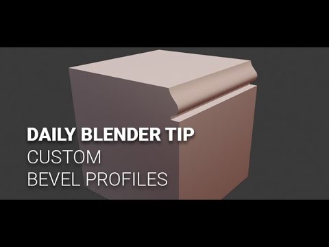 Blender Tips: Create Custom Bevel Profiles ✨