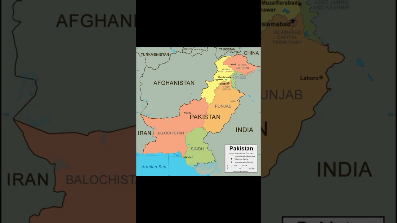 Pakistan Map 🇵🇰 | Explore Pakistan's Geography