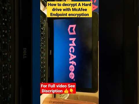 McAfee Decryption - How to access McAfee Encrypted Hard Disk- For more check Discription.