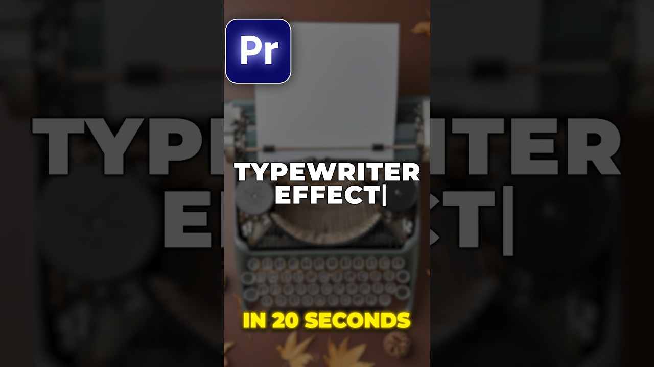 Create Typewriter Effect in Premiere Pro ✍️