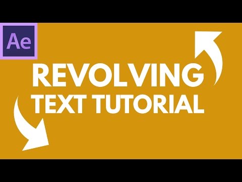 After Effects Tutorial: Revolving 3D Text, Rotating Kinetic Typography
