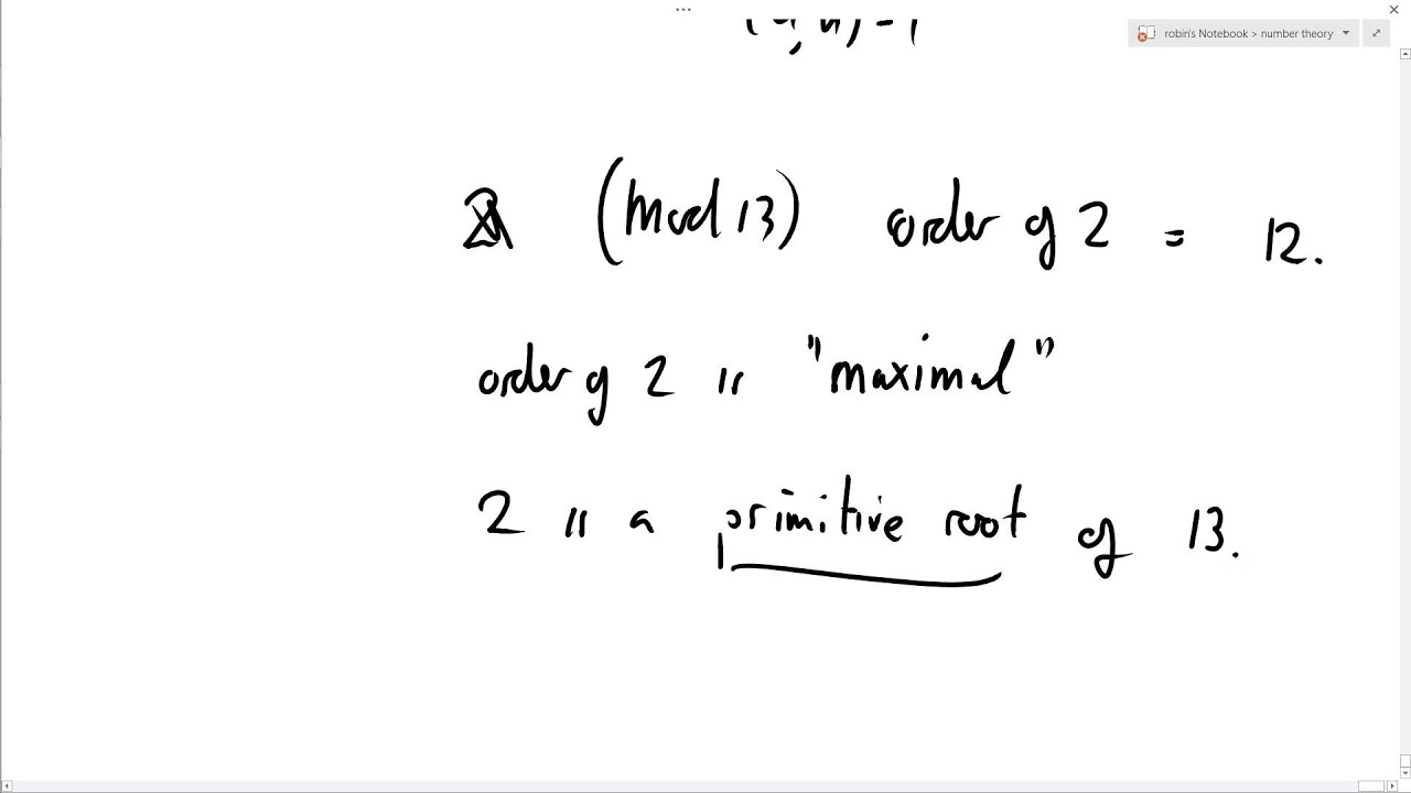 Number Theory 42: Primitive Root Definition