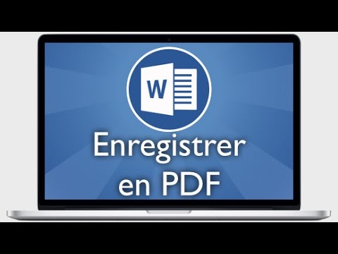 Word 2013 : Enregistrer un fichier en PDF 📄