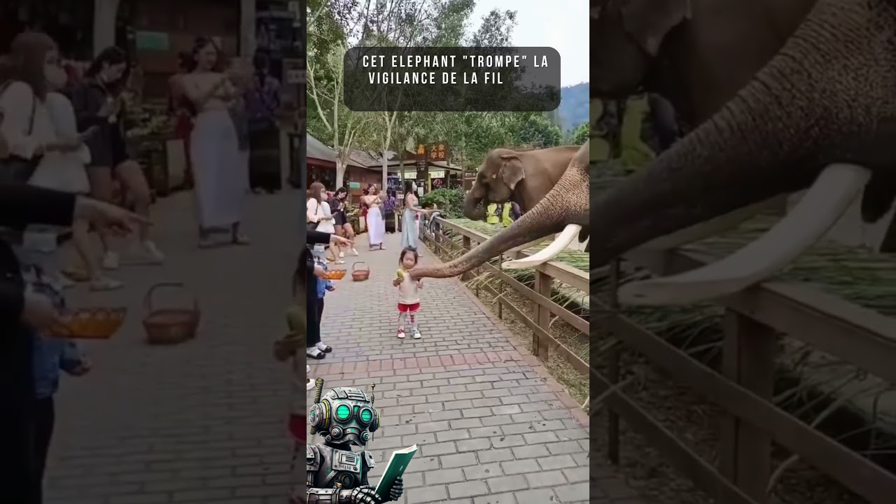 L'éléphant trompe la fillette || Insolites d'Orion #shorts