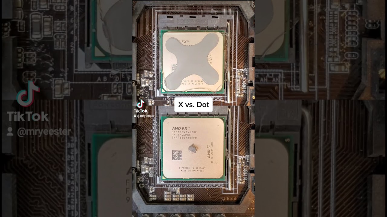 Thermal Paste Patterns: X vs. Dot 🖊️ #shorts
