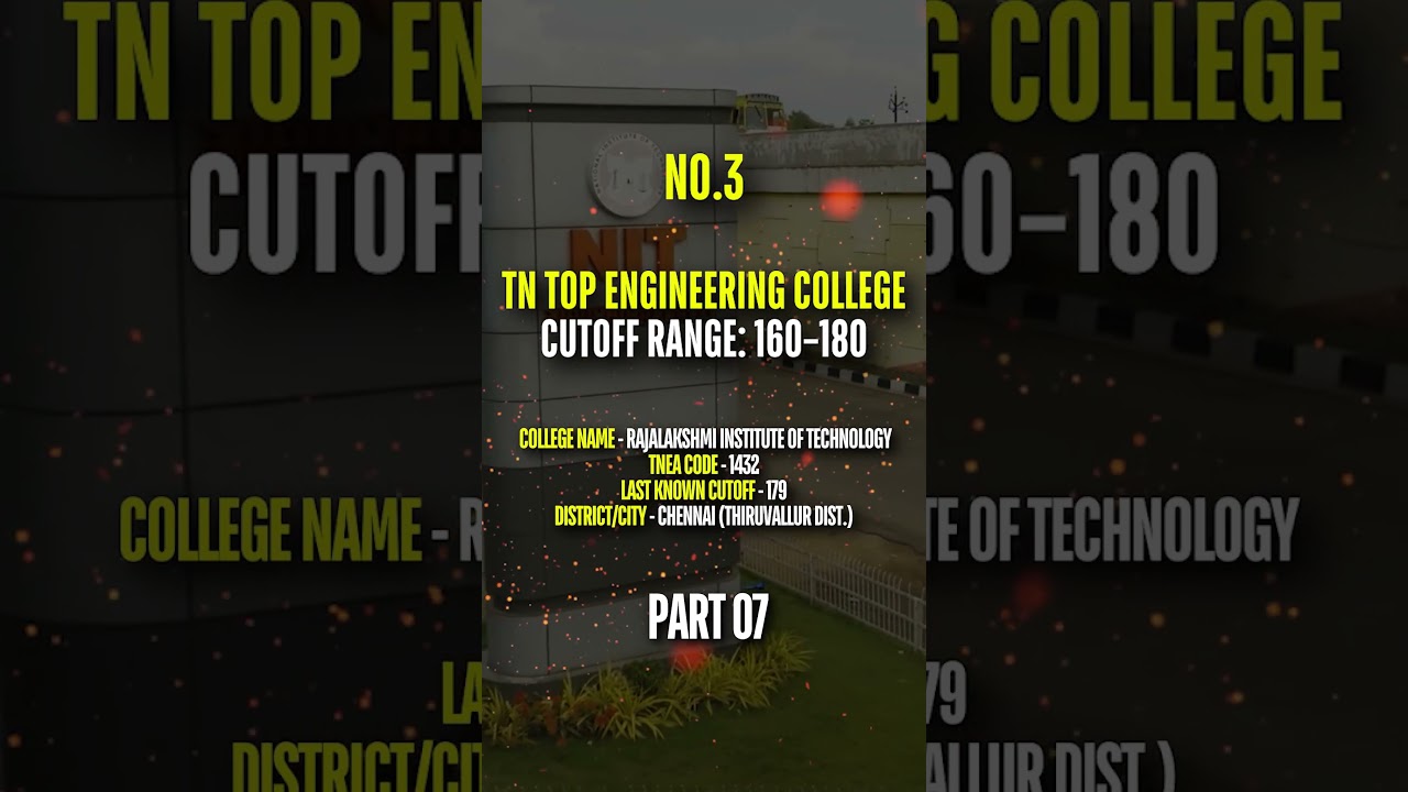 Best Tamil Nadu Engineering Colleges with 160–180 Cutoff 🎓