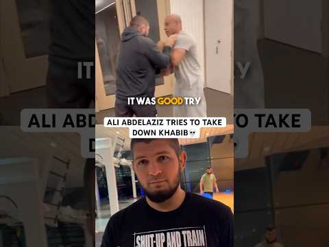 ALI ABDELAZIZ WRESTLING KHABIB AND TRIES TO TAKE HIM DOWN