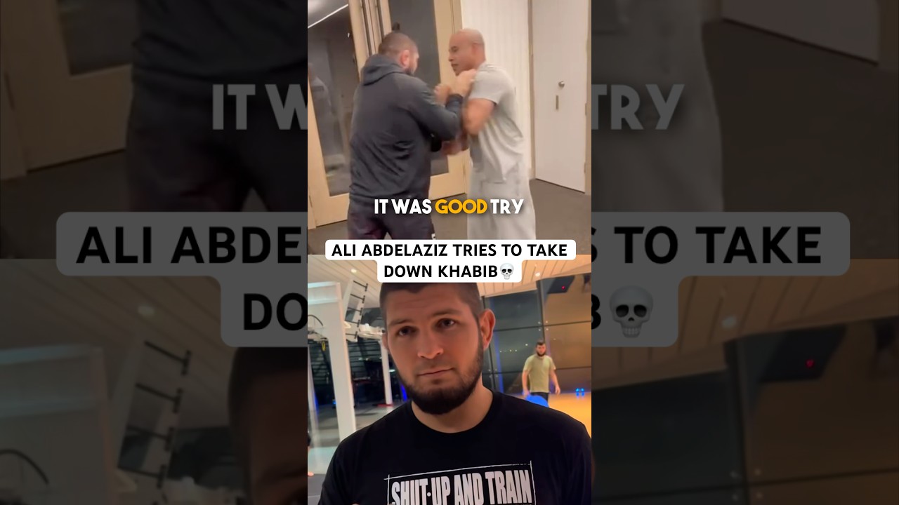 Ali Abdelaziz Wrestles Khabib in Training 🤼♂️