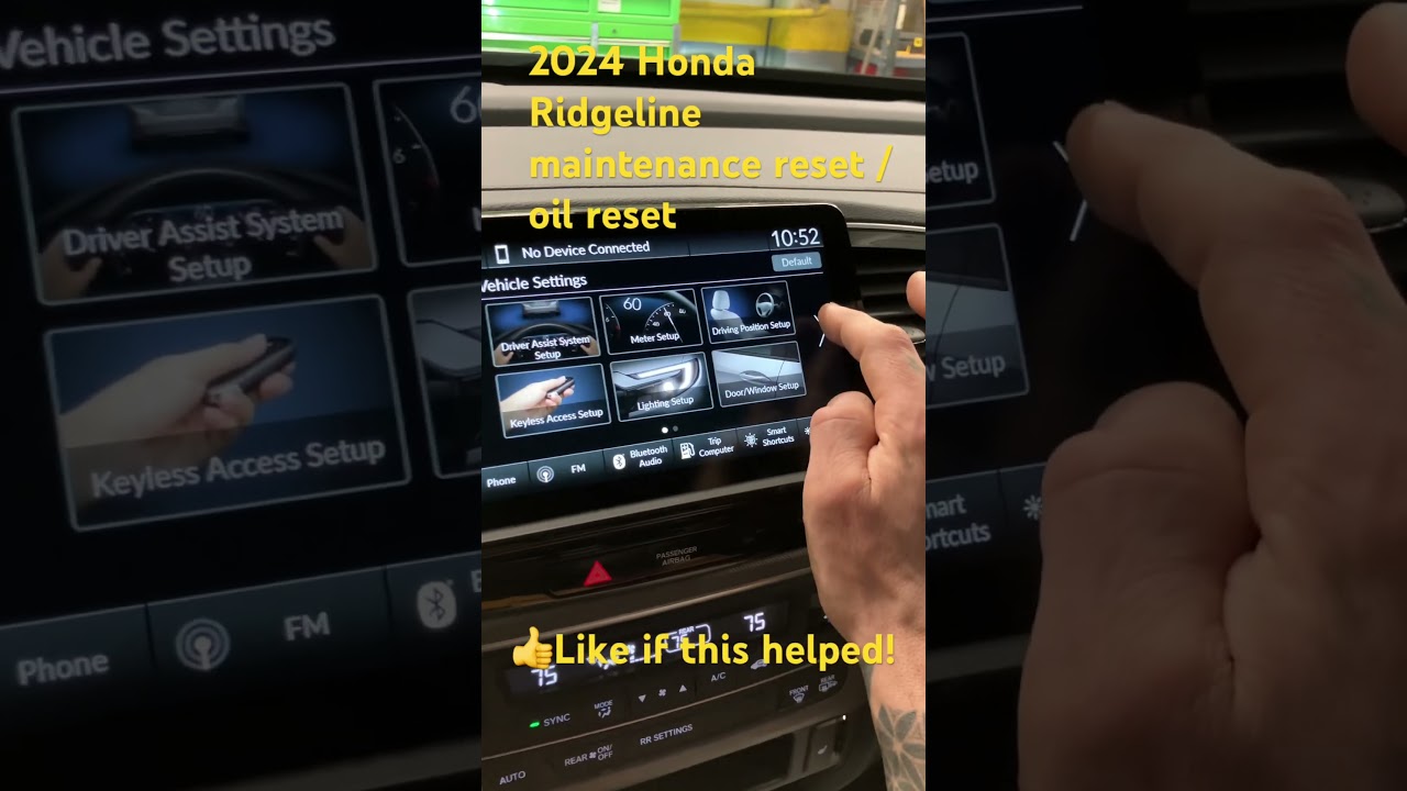 2024 Honda Ridgeline Oil Reset Guide 🛠️