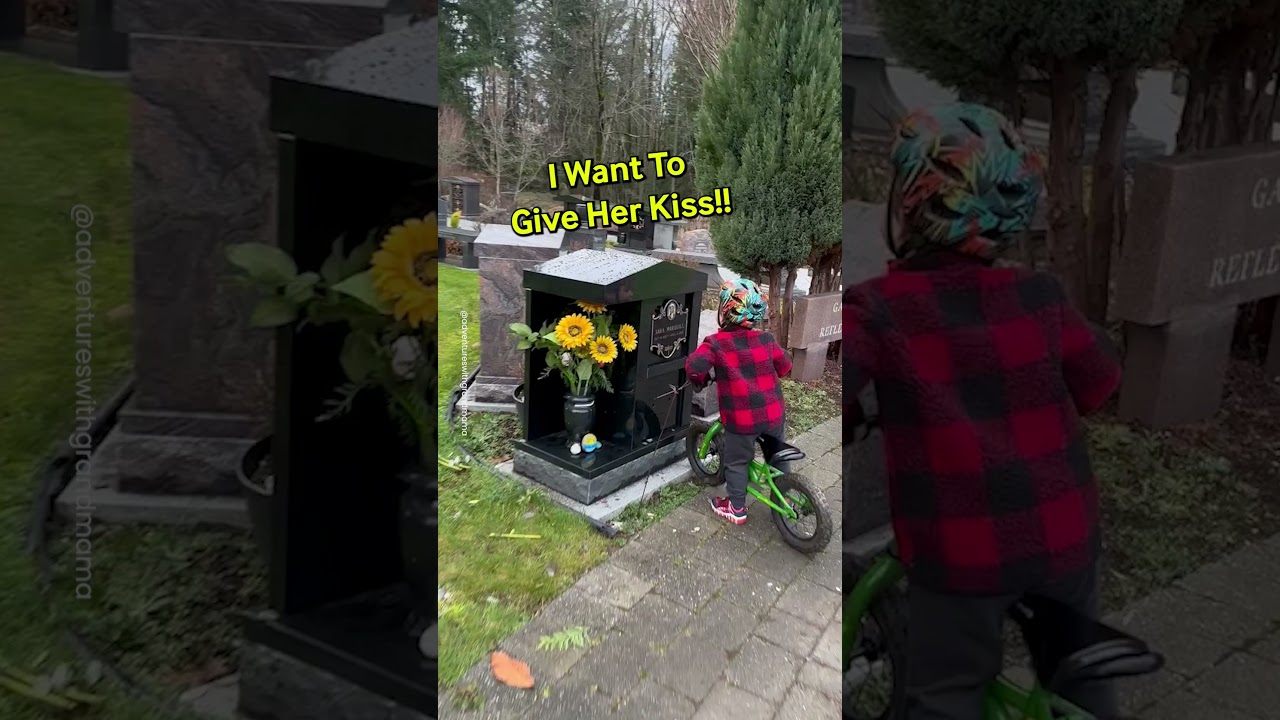 Boy Visits Mom's Grave ๐ข
