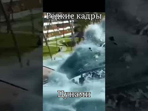 Редкие кадры Цунами. Самое большое в мире