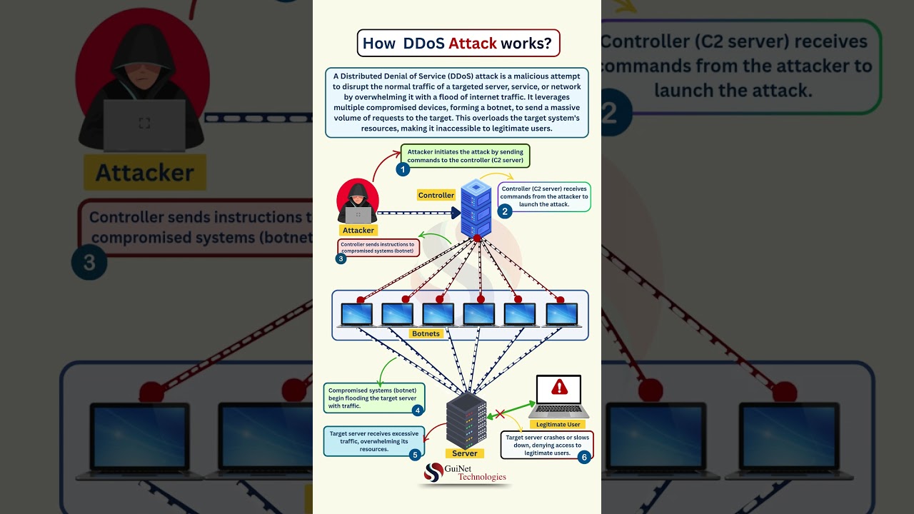 How DDoS Attacks Crash Websites 🚫