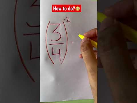 How to calculate Negative Indices Fractions? #math #tutor #fraction #indices #power #exponents #x^-2