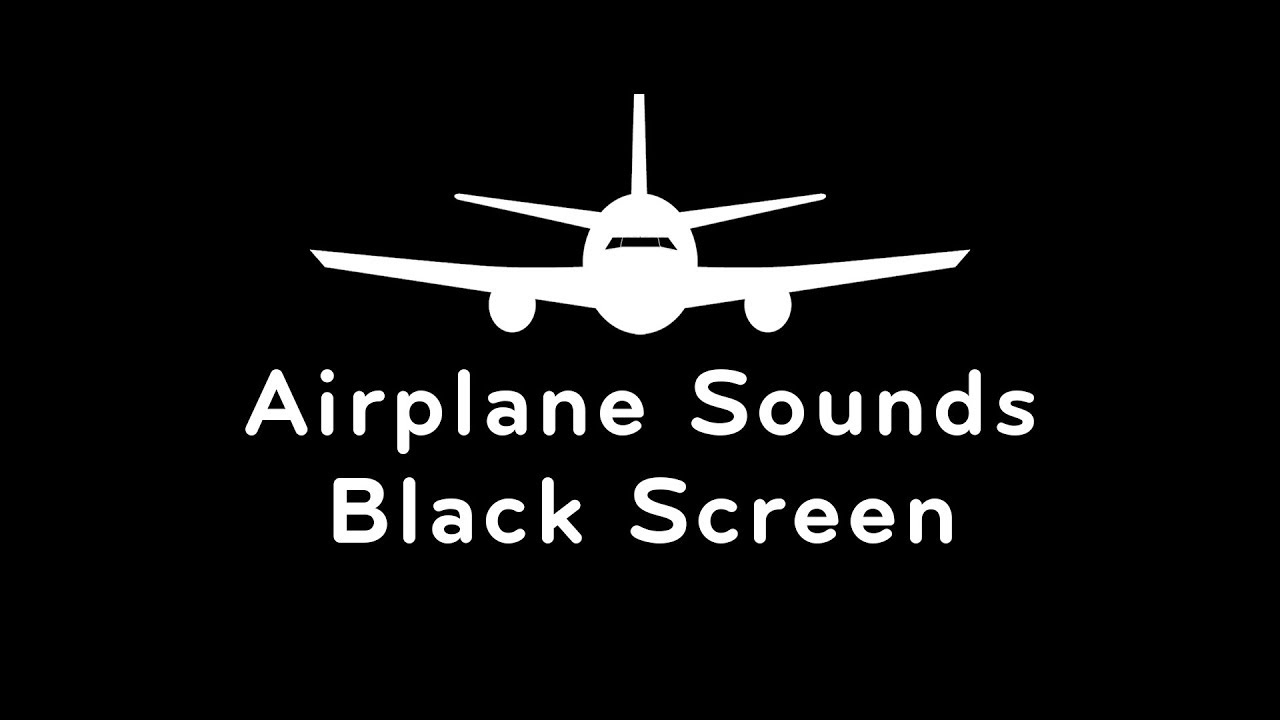 10-Hour Airplane Sounds & Black Screen for Sleep ✈️