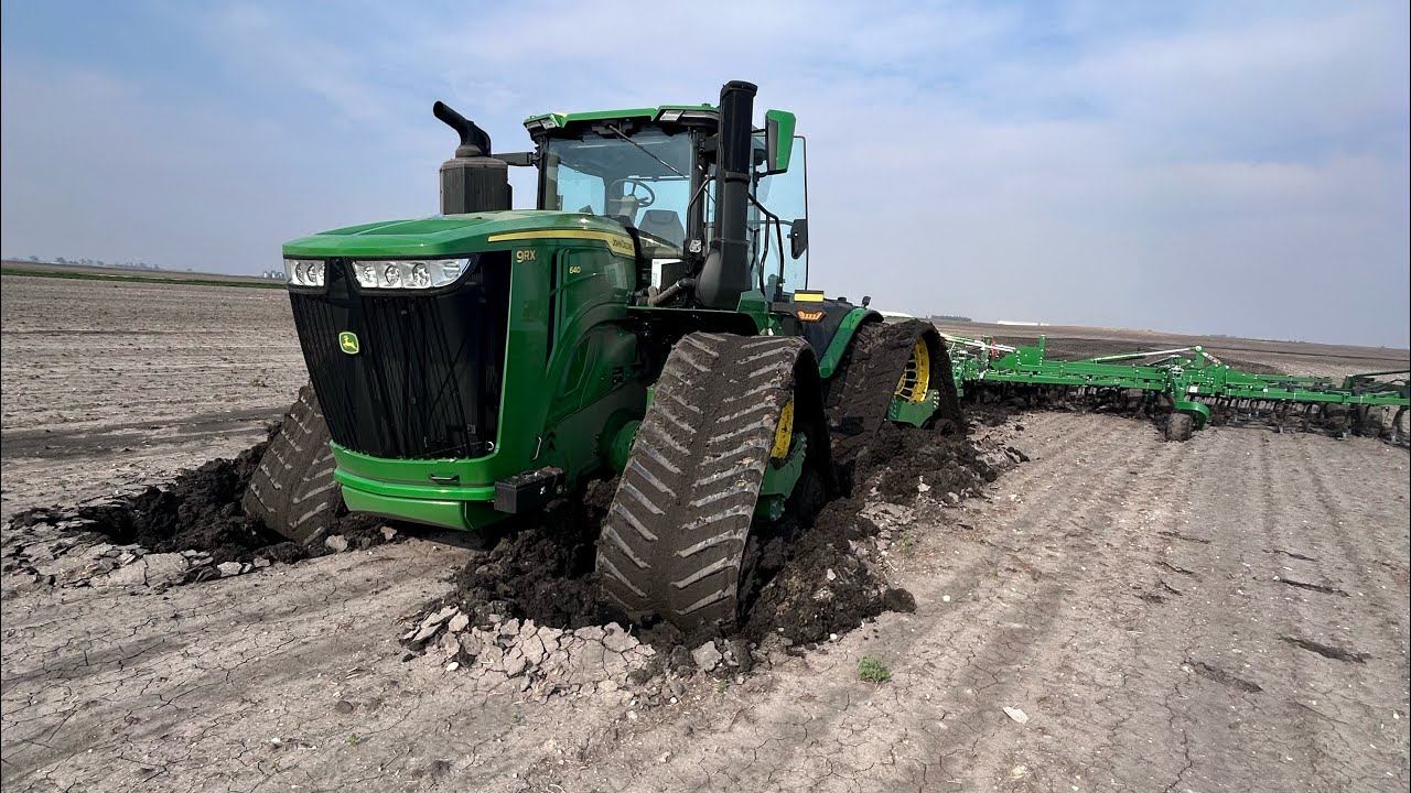 Tractor Gets Stuck in Muddy Field 🚜