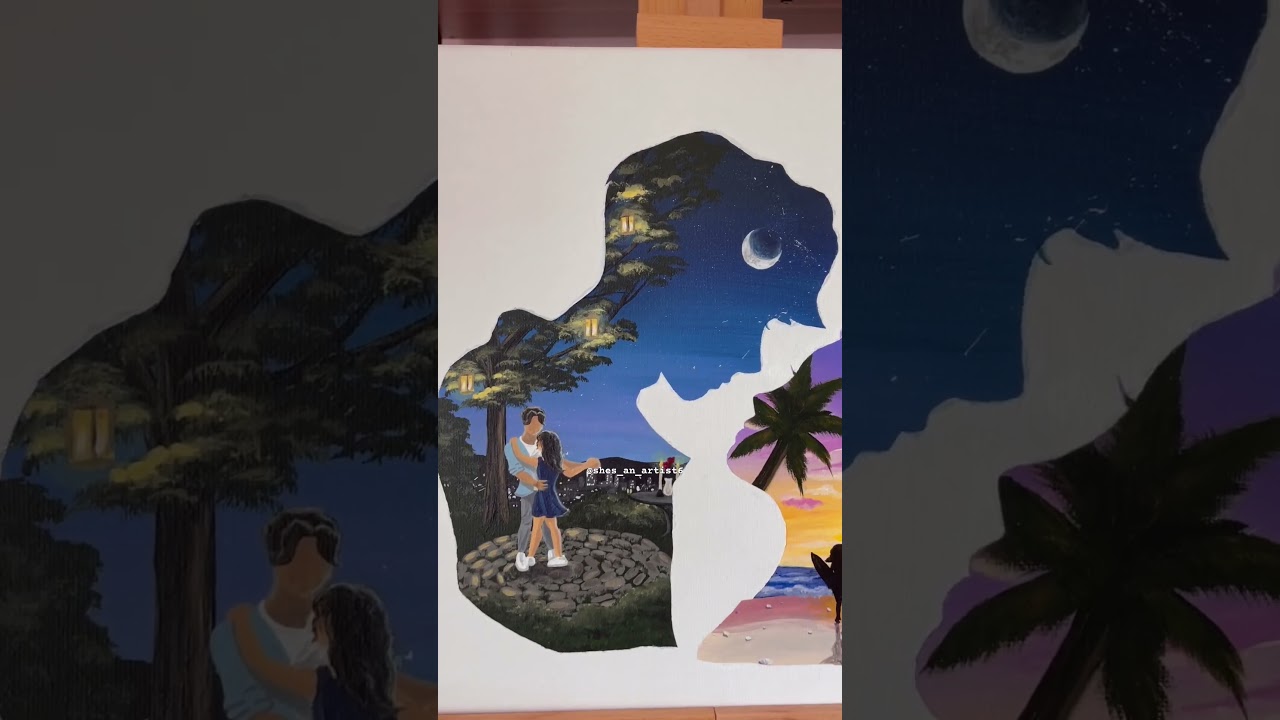 Romantic Acrylic Art for Lovers 💞