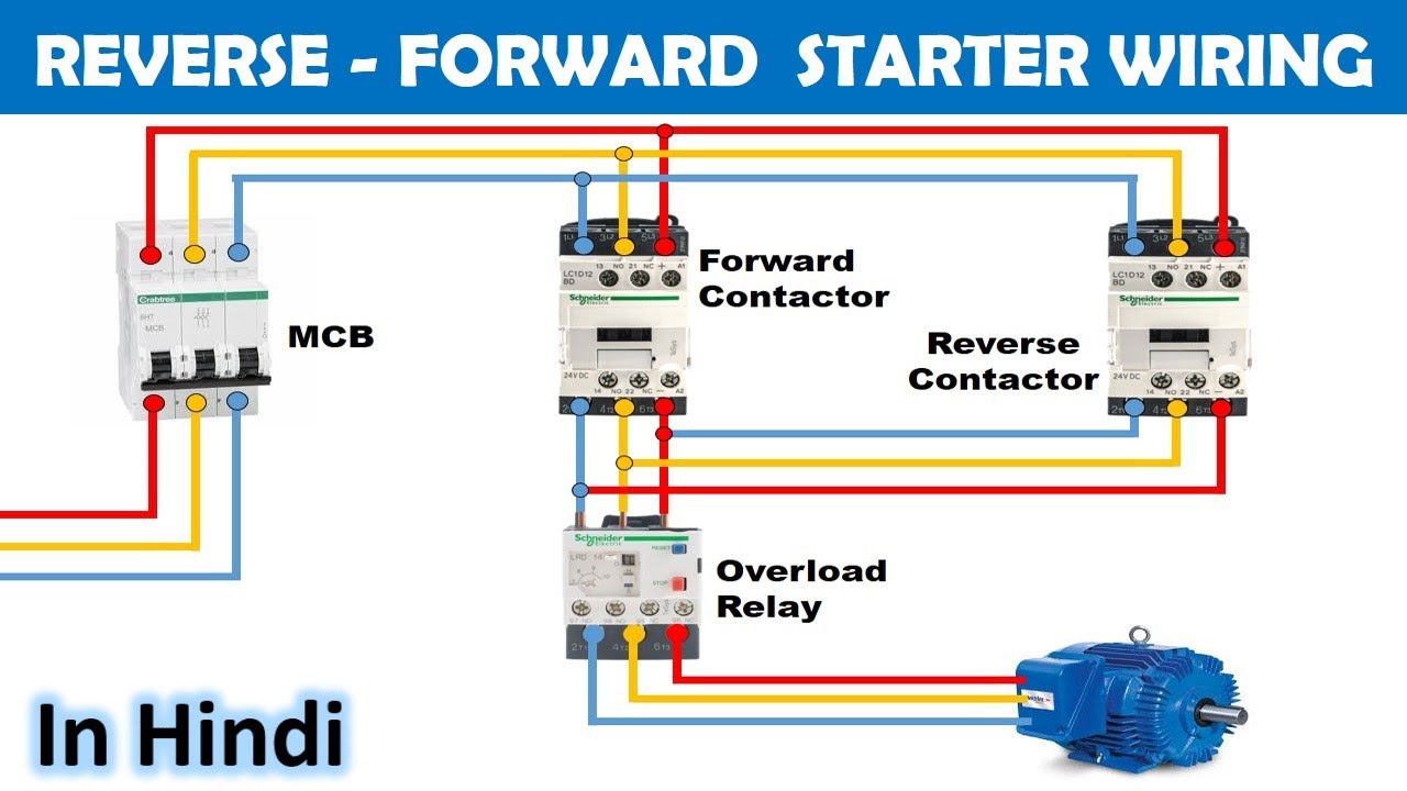 Reverse Forward Starter Power Wiring Diagram ⚡