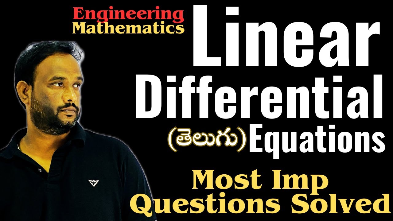 Linear Differential Equations in Telugu for Engineering 📘