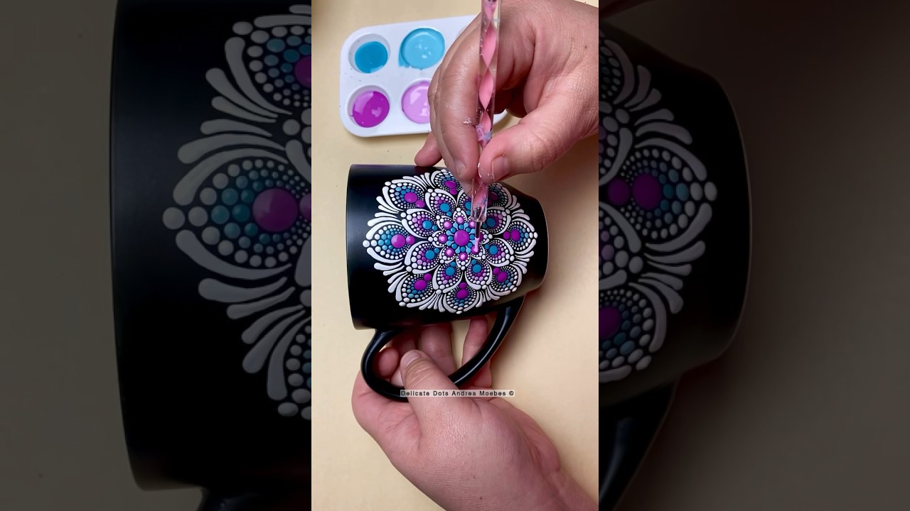Create Stunning Digital Dot Mandala Mug Art 🎨 | Step-by-Step Painting Tutorial on Etsy
