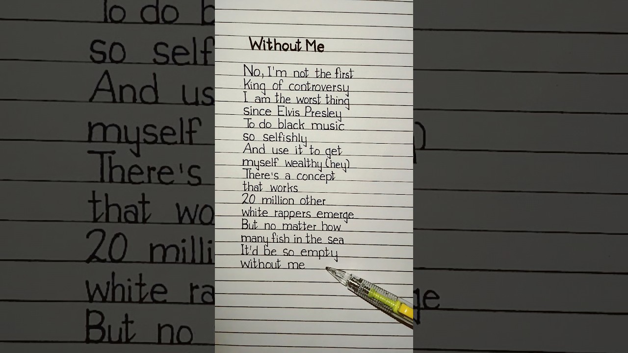 Eminem 'Without Me' Lyrics 🎤