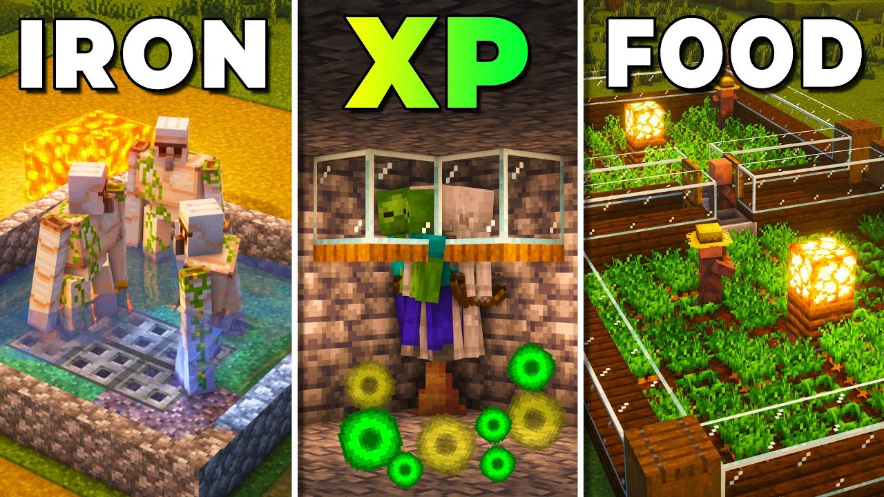 3 Top 3 Essential Starter Farms for Minecraft 1.21