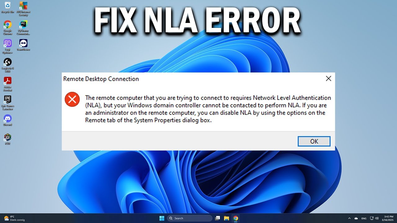Fix NLA Error on Remote Windows 🖥️