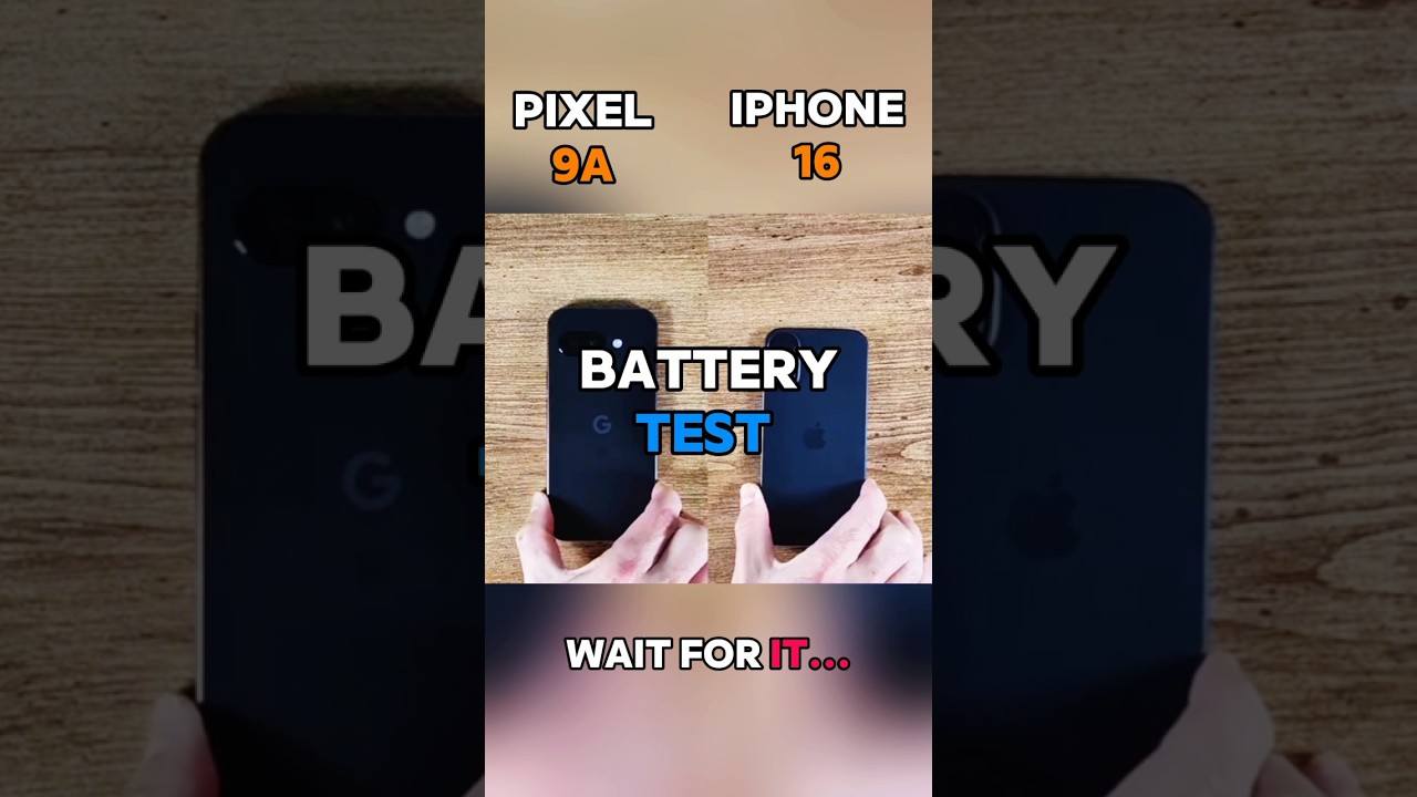 Pixel 9A vs iPhone 16 Battery Test 🔋