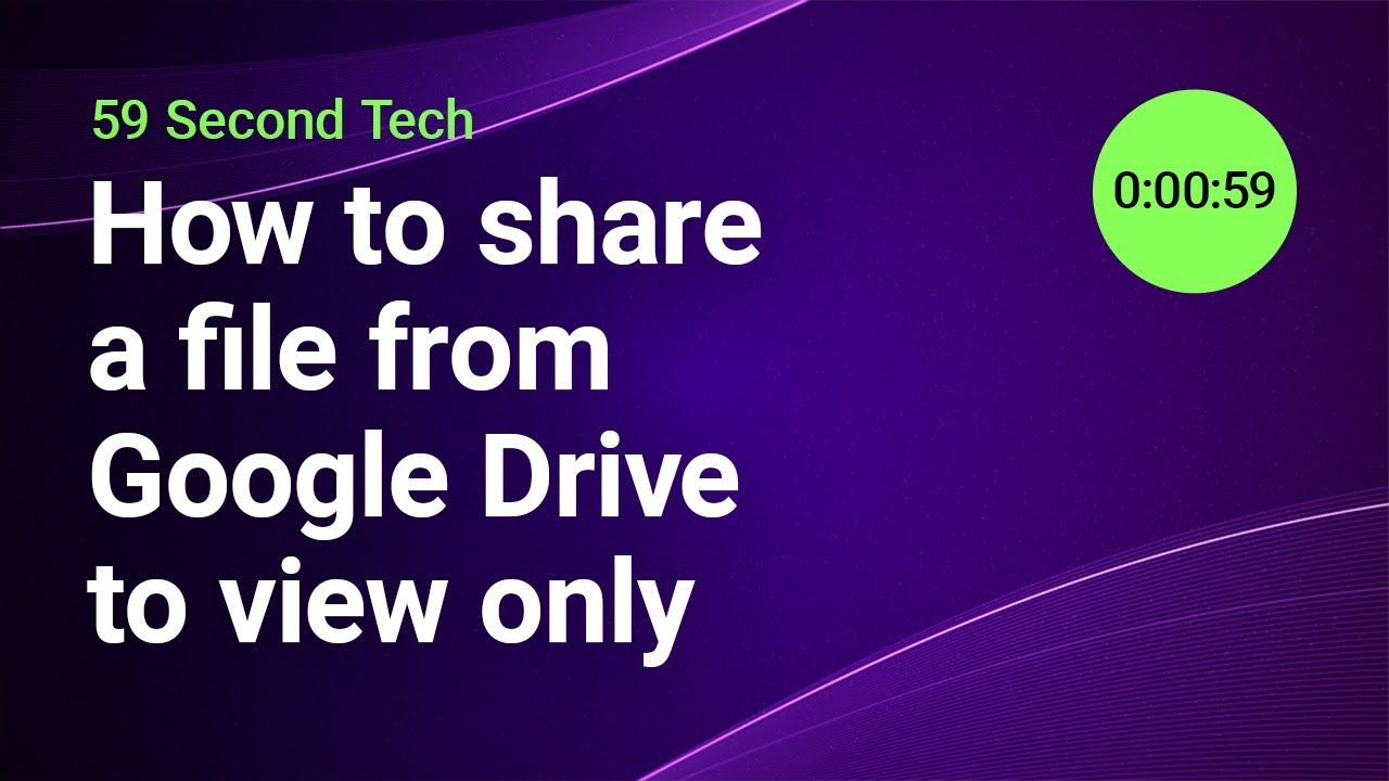Share Google Drive Files as View Only 📁