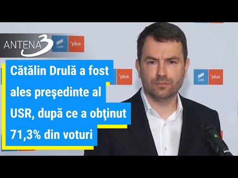 Cătălin Drulă a fost ales preşedinte al USR, după ce a obţinut 71,3% din voturi
