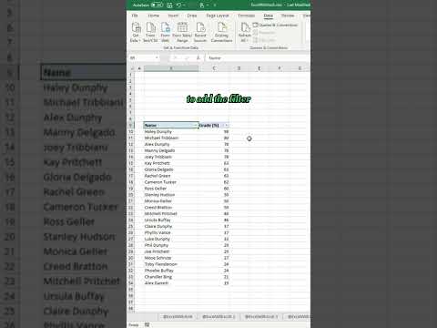 Excel Tip: Sort names alphabetically