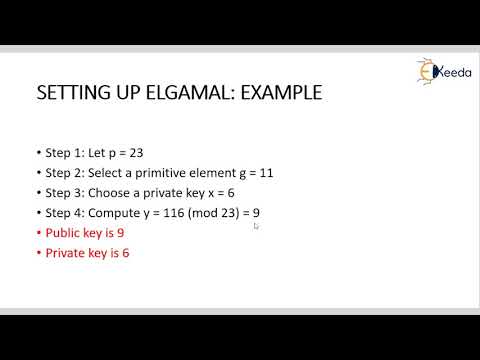 El Gamal Algorithm | Cryptography and Network Security