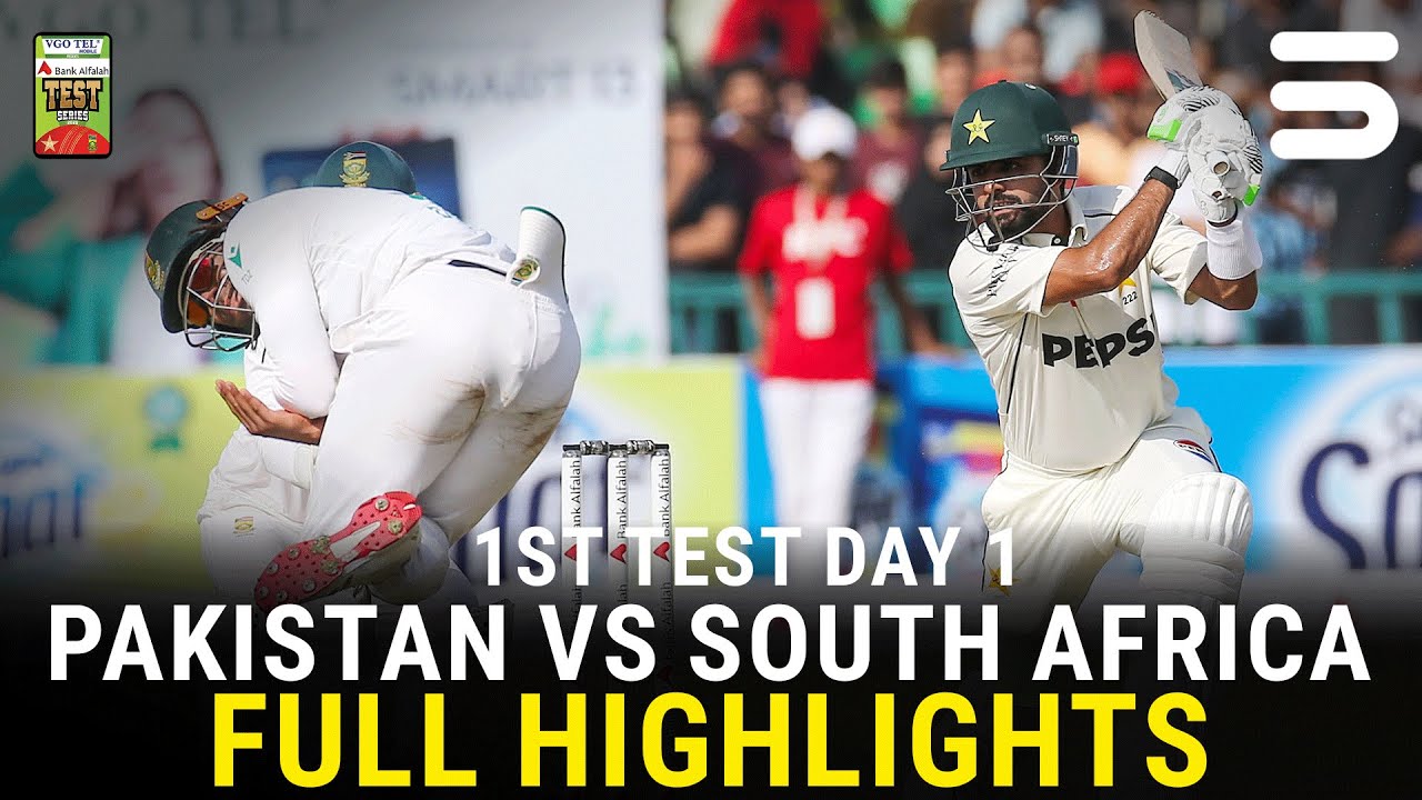 Pakistan vs South Africa Test Series 2025: Day 1 Highlights 🎥