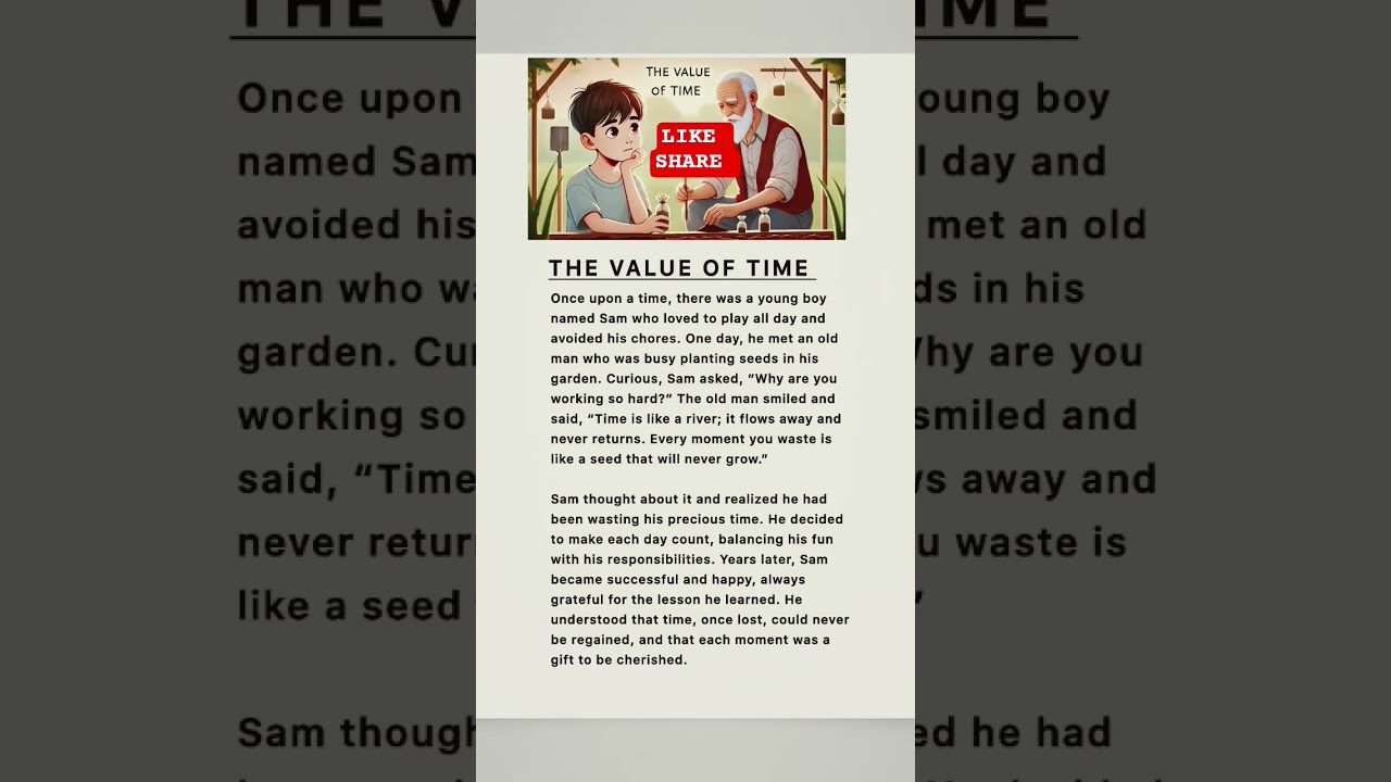The Value of Time: An English Moral Story ⏳