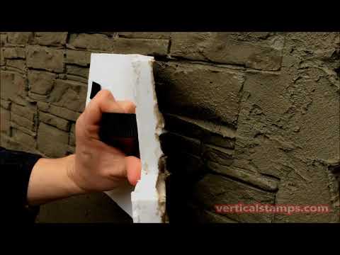 How to DIY Stamped Concrete with Vertical mat stamp