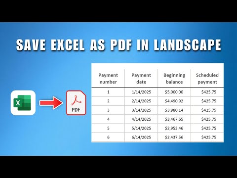 How to Save Excel as PDF in Landscape Orientation in 2025
