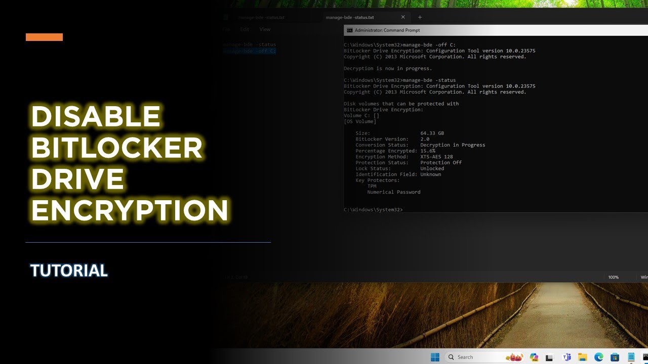 Guide to Disabling BitLocker Drive Encryption