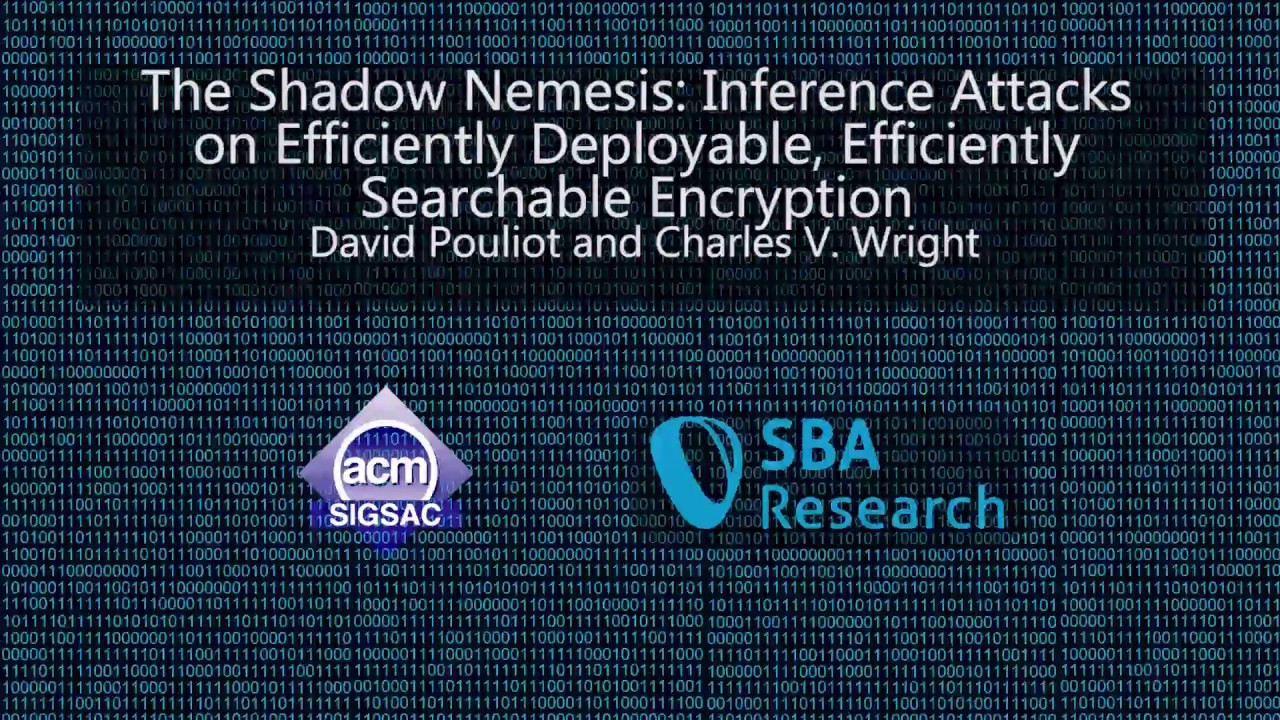 The Shadow Nemesis: Inference Attacks on Efficiently Deployable, Efficiently Searchable Encryption