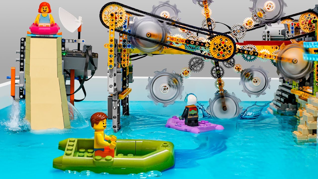 Building a Lego Water Park with a Working Lazy River